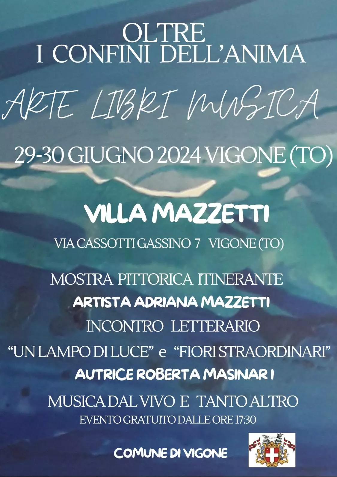 Locandina mostra itinerante Adriana Mazzetti